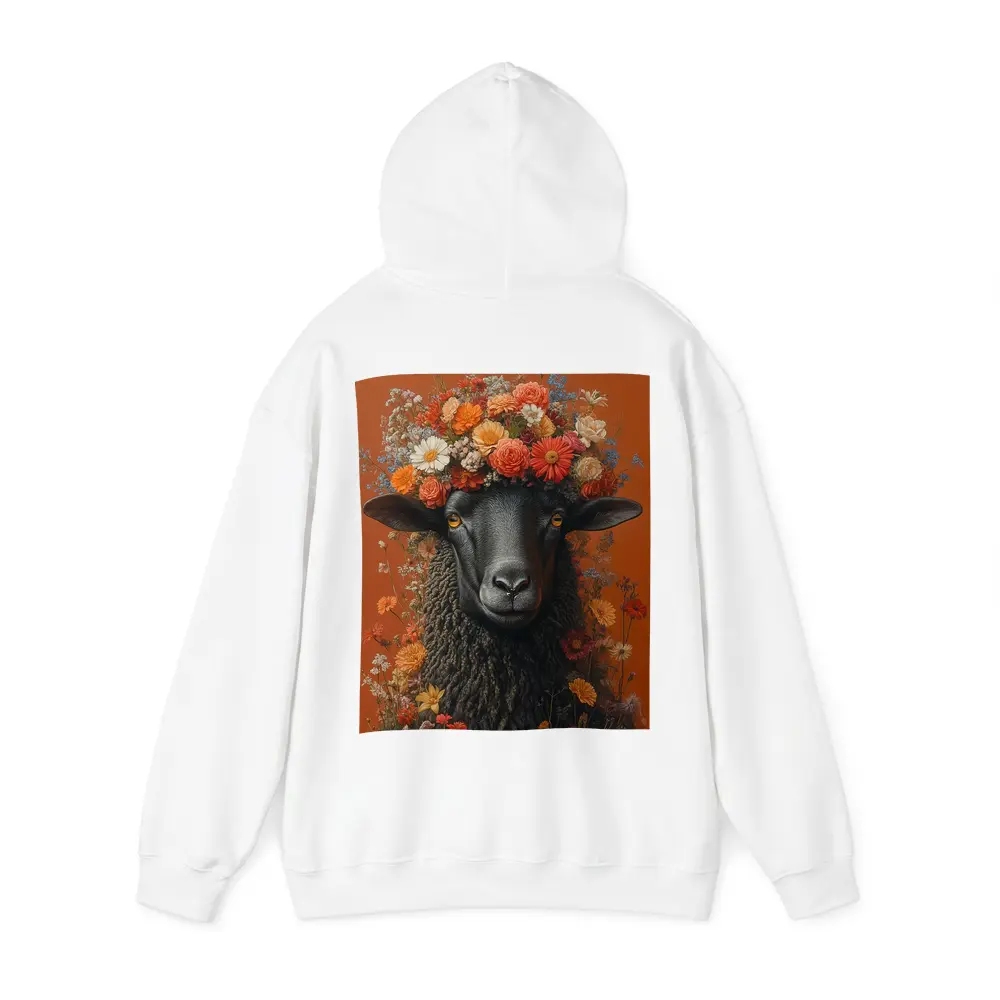 Black Sheep Floral Crown Orange Background – Hoodies