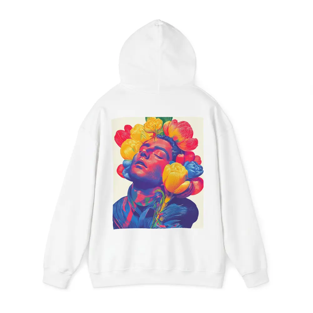 Man With Colorful Flowers Surreal Pop Art – Hoodies