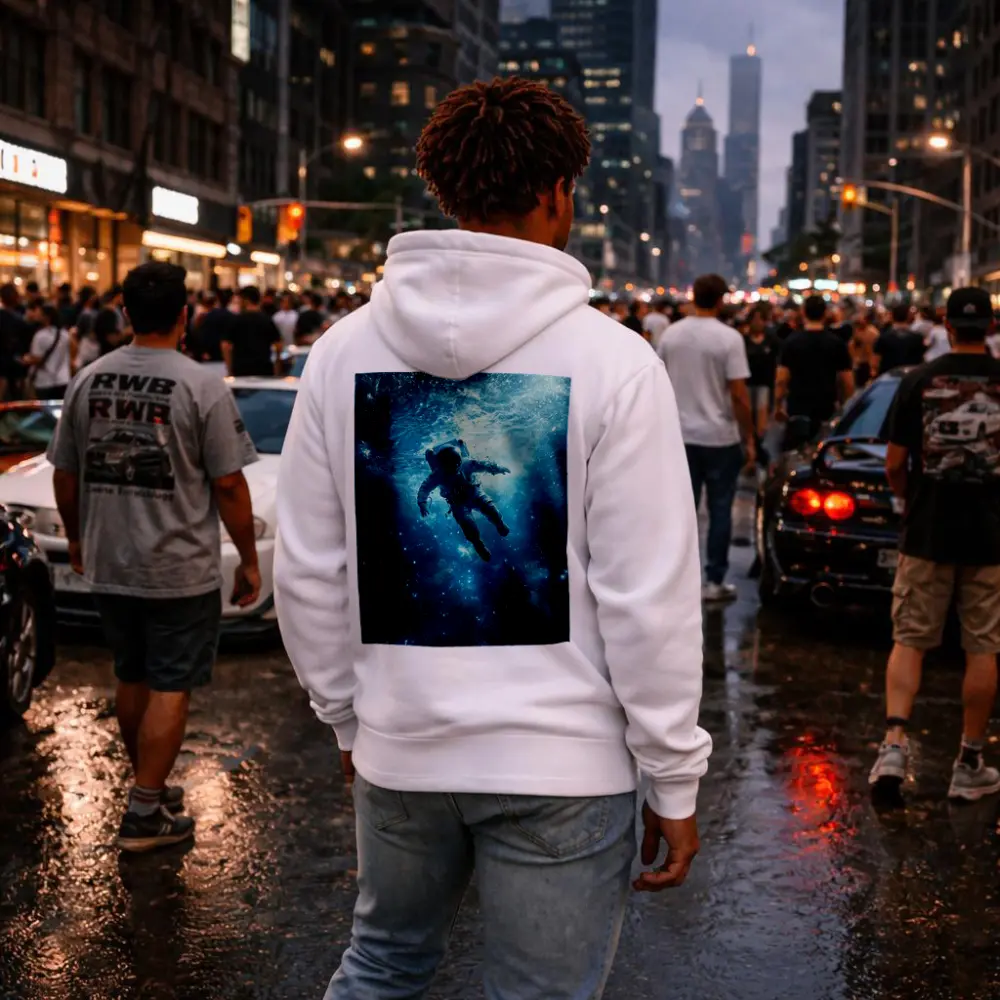 Astronaut Floating Underwater Blue Galaxy Space – Hoodies