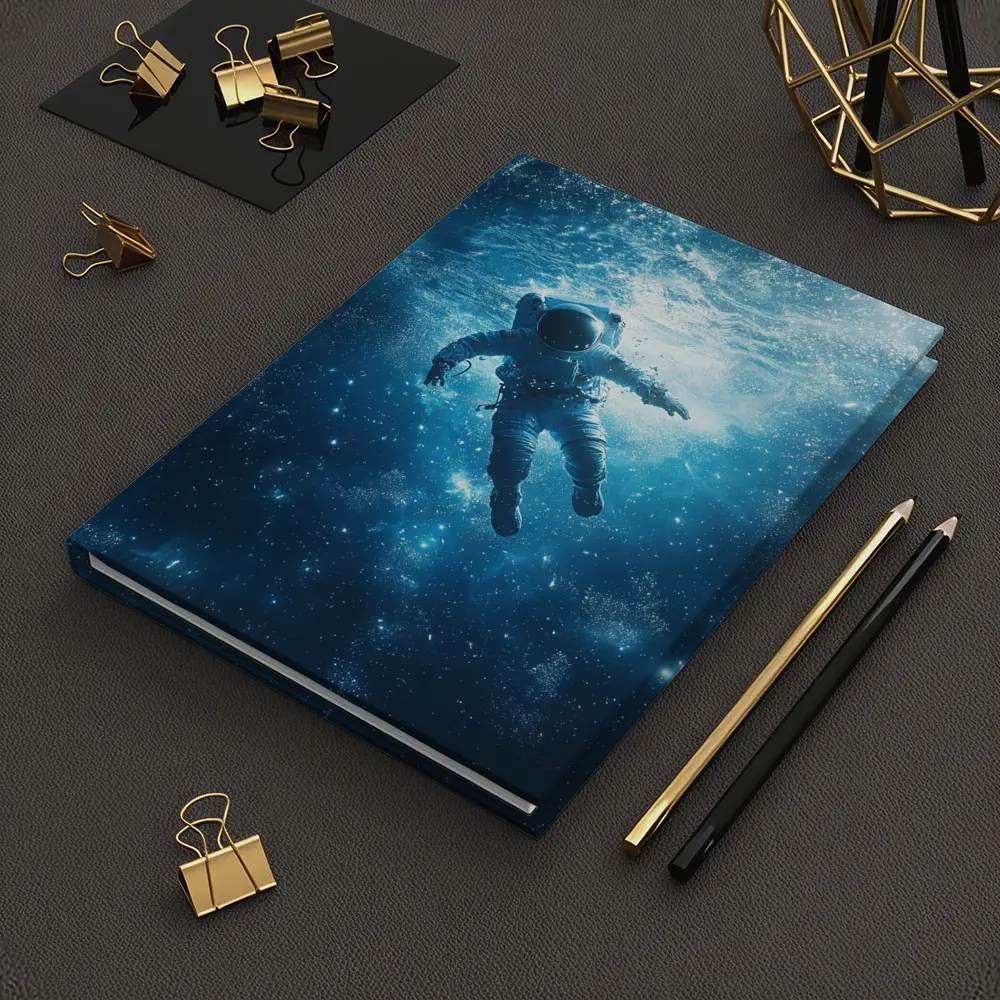 Astronaut Floating Underwater Blue Galaxy Space – Notebooks