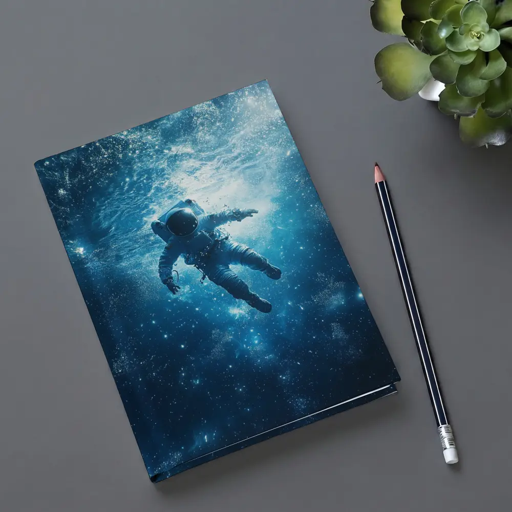Astronaut Floating Underwater Blue Galaxy Space – Notebooks