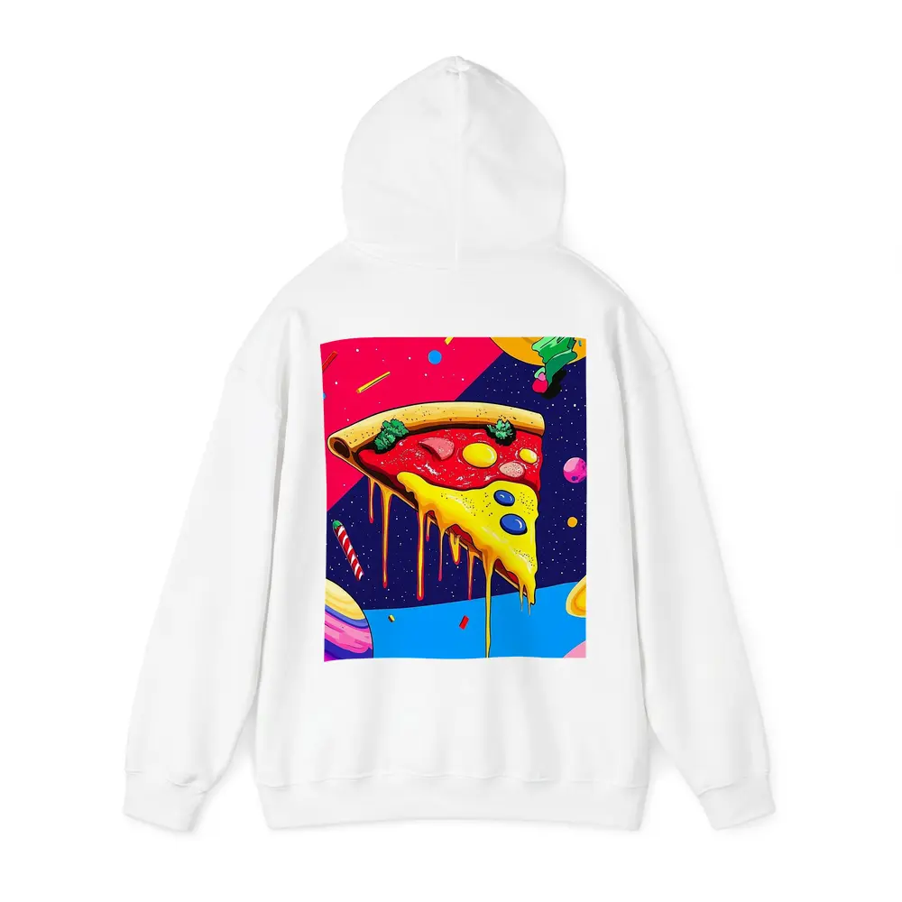 Pop Art Pizza Slice In Cosmic Space – Hoodies