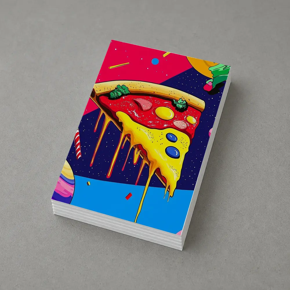 Pop Art Pizza Slice In Cosmic Space – Postcards
