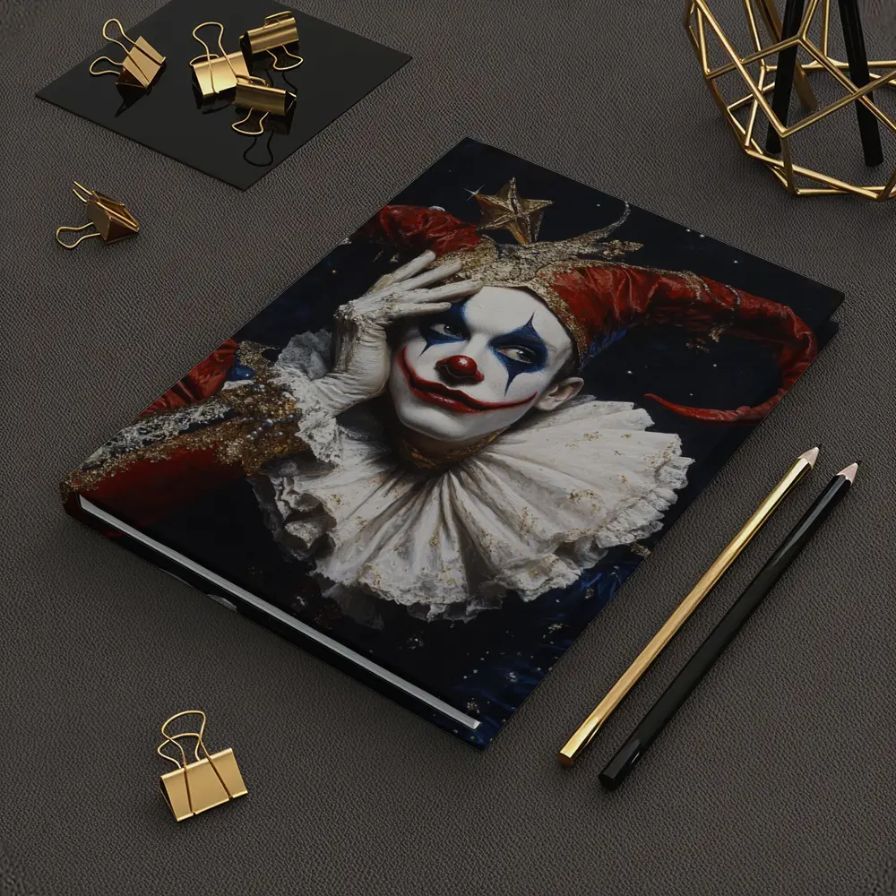 Sad Jester Clown Dark Starry Night – Notebooks