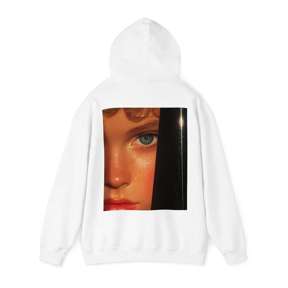 Close Up Woman Face Blue Eye Art – Hoodies