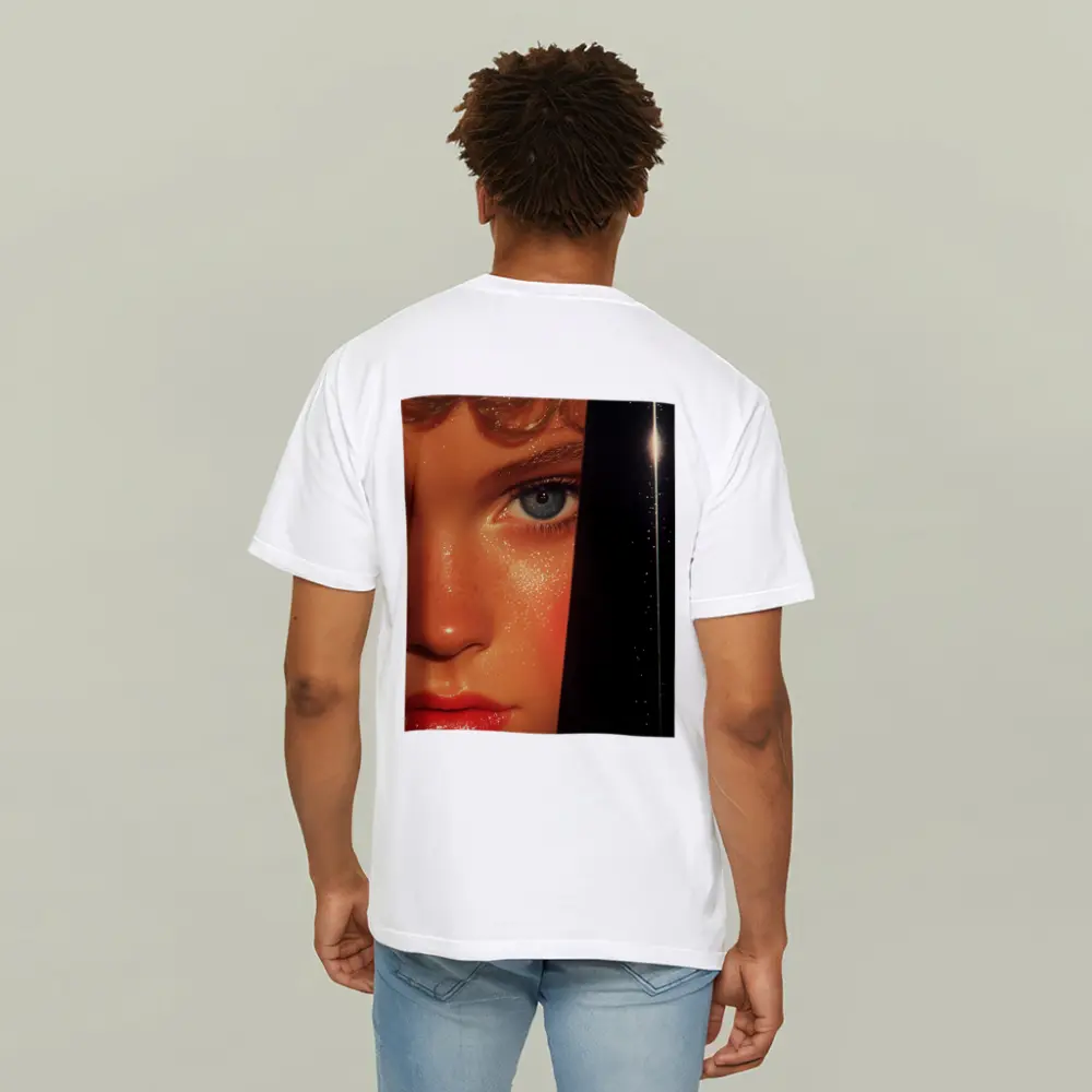 Close Up Woman Face Blue Eye Art – T-Shirts