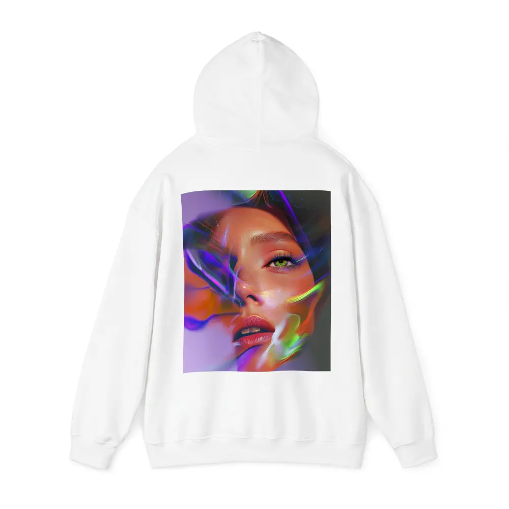 Neon Smoke Woman Face Digital Art – Hoodies