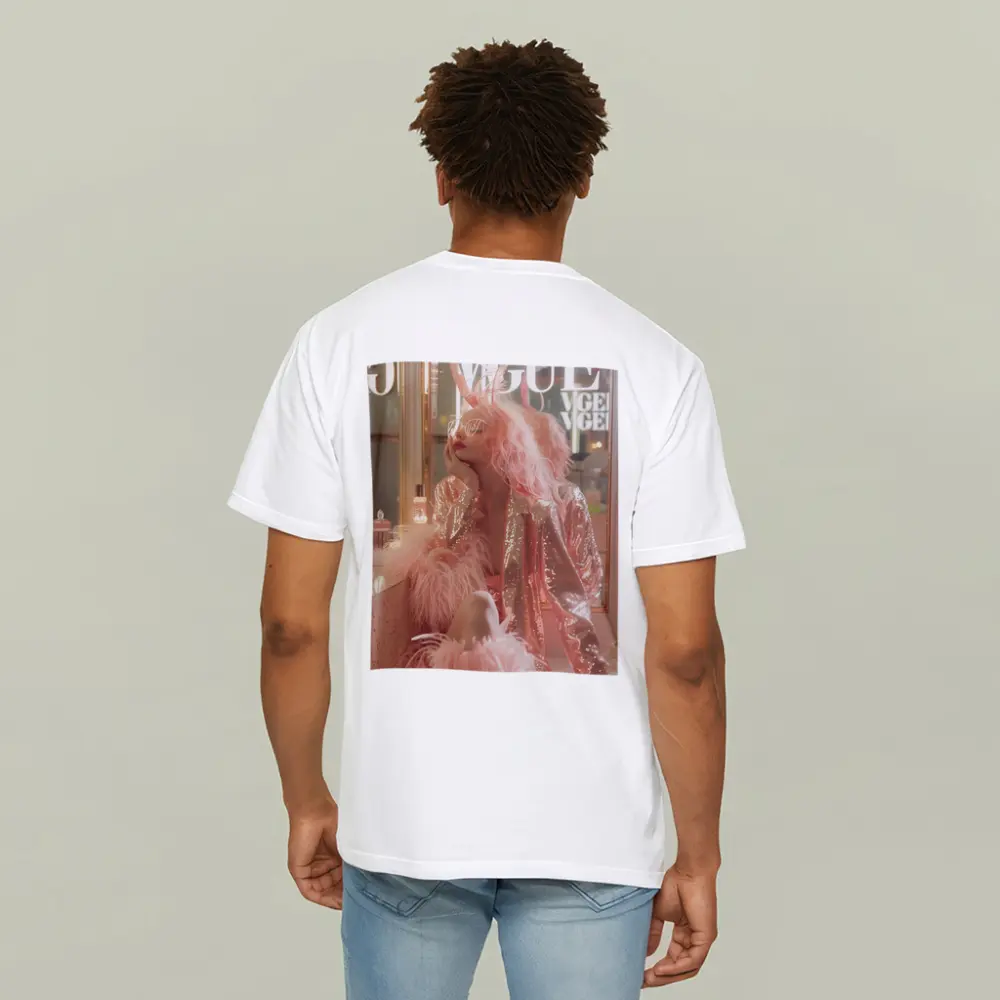 Pink Fashion Woman Vogue Magazine Cover Style – T-Shirts