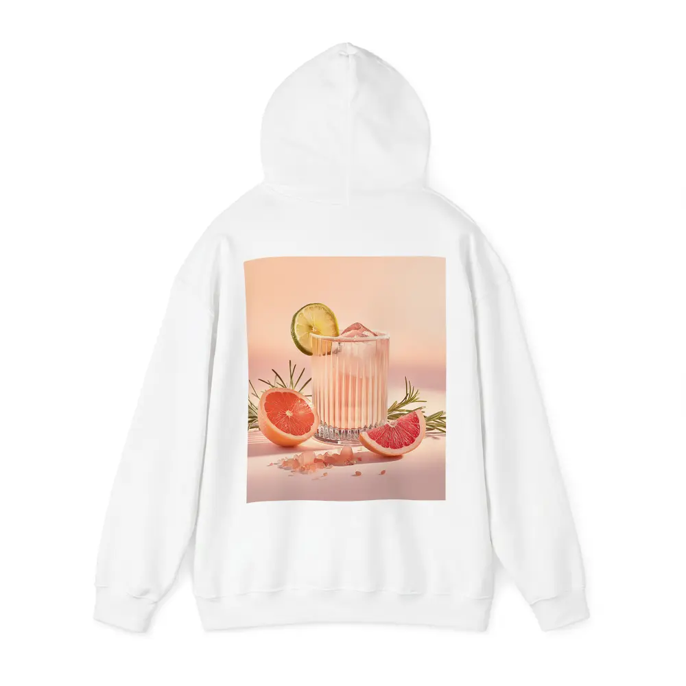 Grapefruit Cocktail Glass Pink Pastel Background – Hoodies