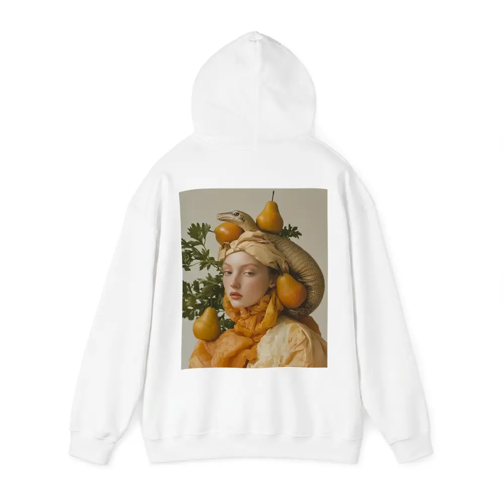 Woman With Lizard Pears Surreal Fashion Portrait – Hoodies