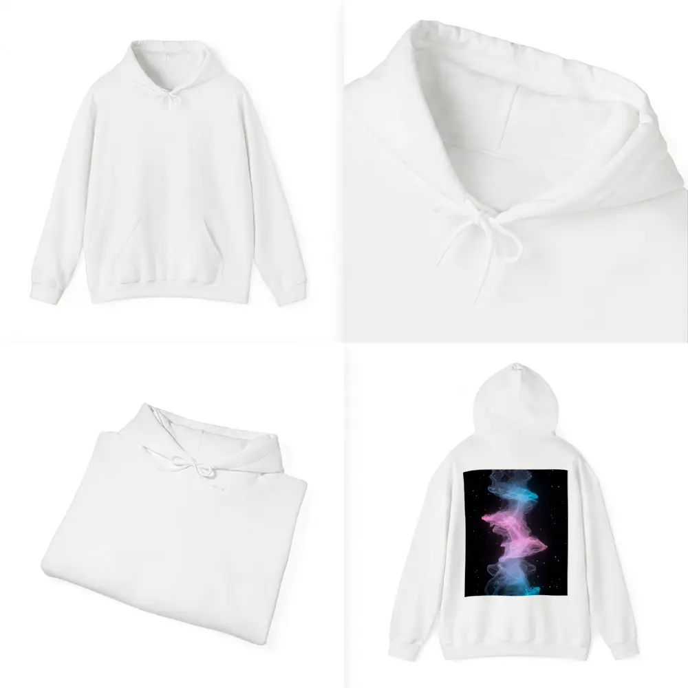 Pink Blue Nebula Smoke Galaxy Space Art – Hoodies