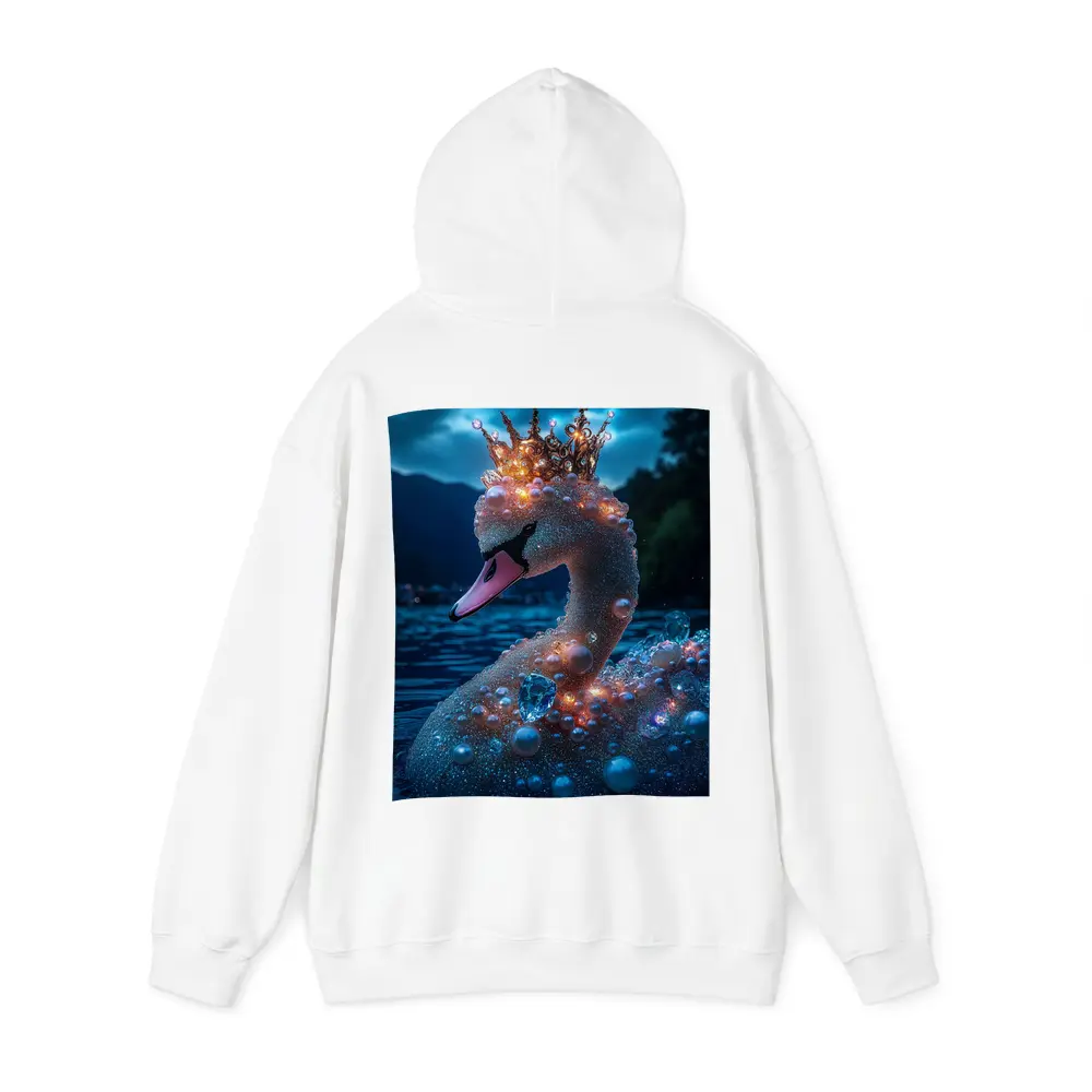 Royal Swan Crown Pearls Blue Night Lake – Hoodies
