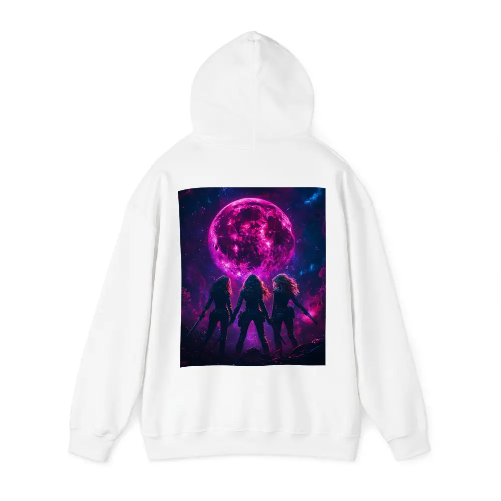 Three Warrior Women Neon Pink Moon – Hoodies