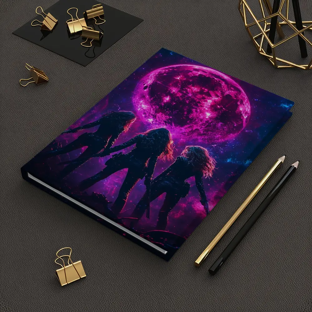 Three Warrior Women Neon Pink Moon – Notebooks