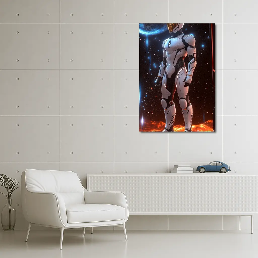 Futuristic Astronaut Suit Deep Space Stars – Wall Art