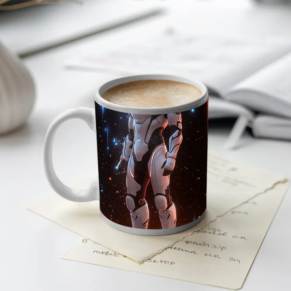 Futuristic Astronaut Suit Deep Space Stars – Mugs