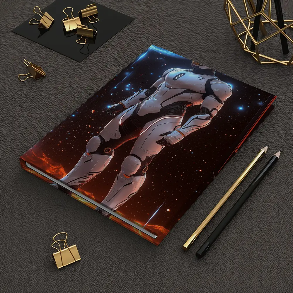 Futuristic Astronaut Suit Deep Space Stars – Notebooks
