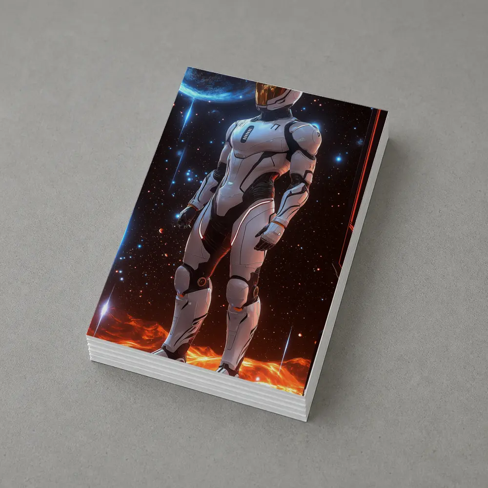 Futuristic Astronaut Suit Deep Space Stars – Postcards