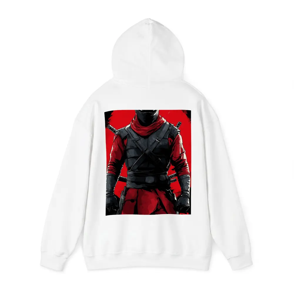 Red and Black Ninja Warrior Dark Background – Hoodies