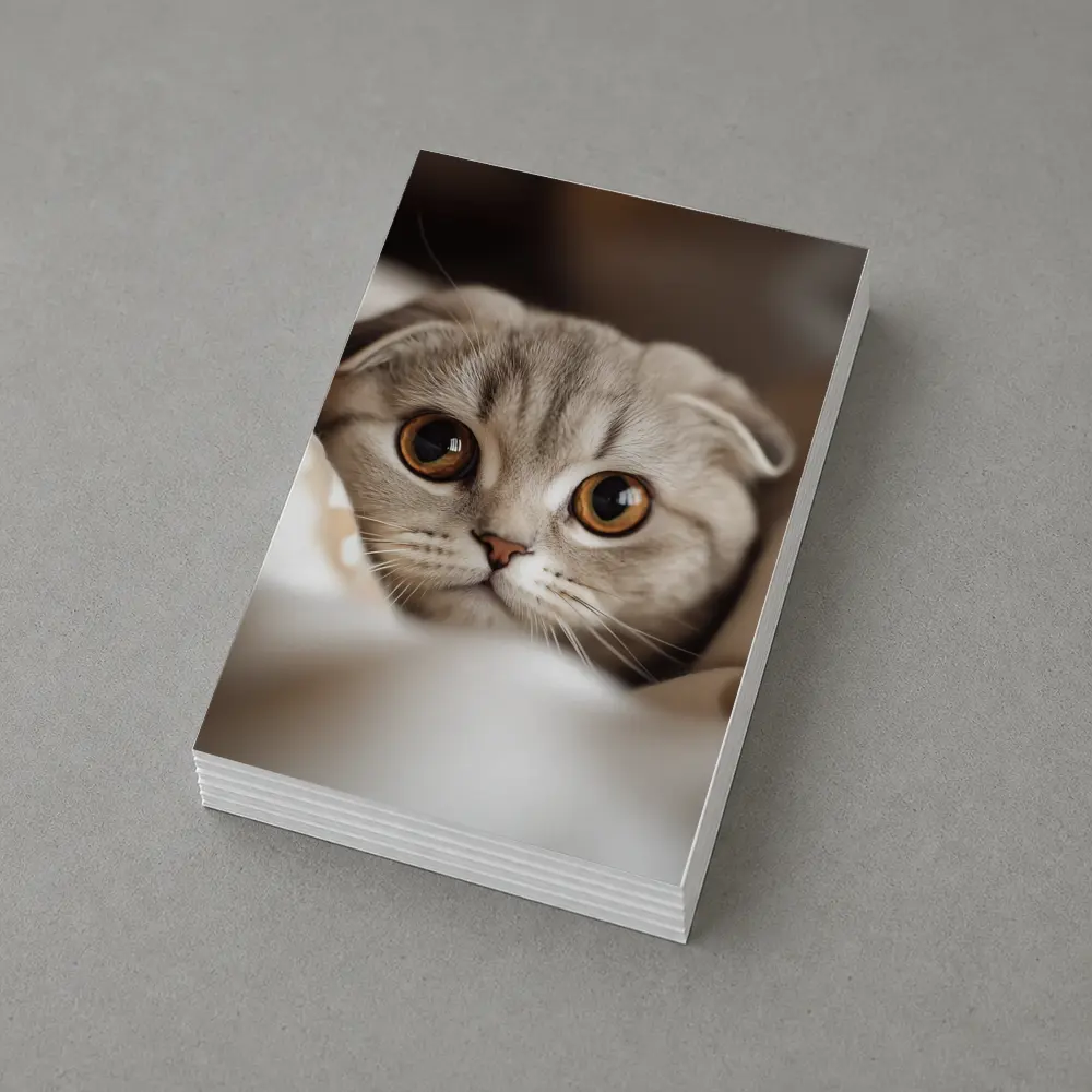 Scottish Fold Cat Close Up Soft Background – Postcards