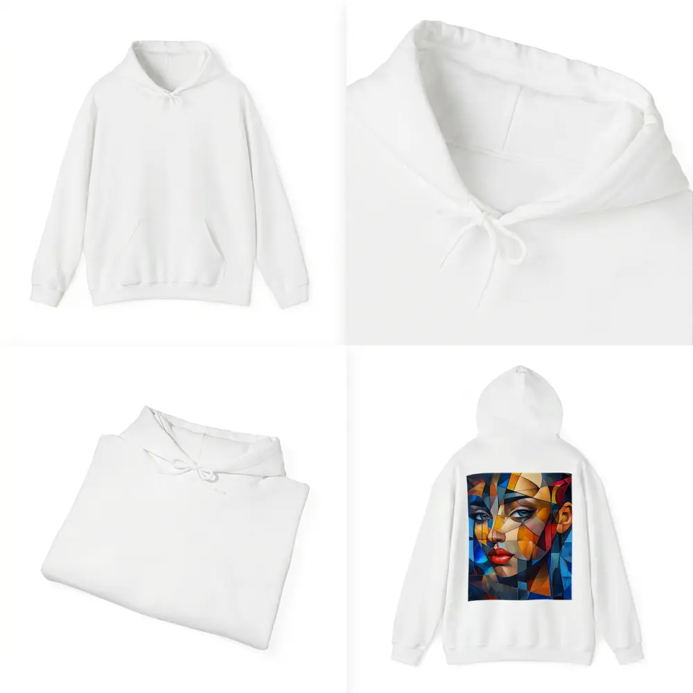 Cubist Women Portrait Abstract Geometric Art – Hoodies