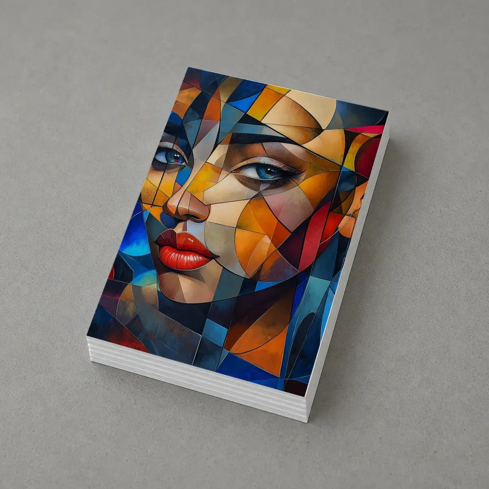 Cubist Women Portrait Abstract Geometric Art – Postcards
