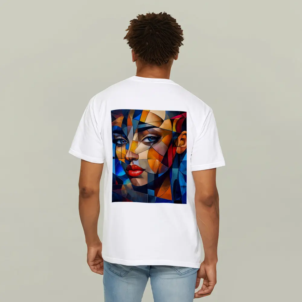 Cubist Women Portrait Abstract Geometric Art – T-Shirts