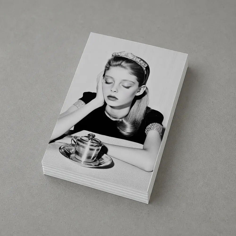 Dreamy Girl Black White Retro Photography Art – Postcards