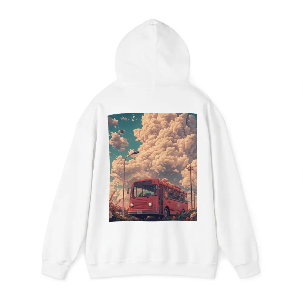 Red Bus Anime Art Dreamy Floral Sky – Hoodies