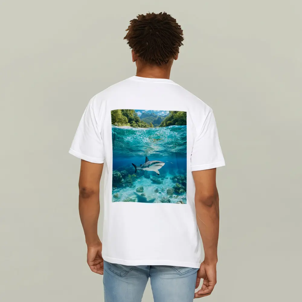 Reef Shark Swimming Tropical Island Underwater – T-Shirts