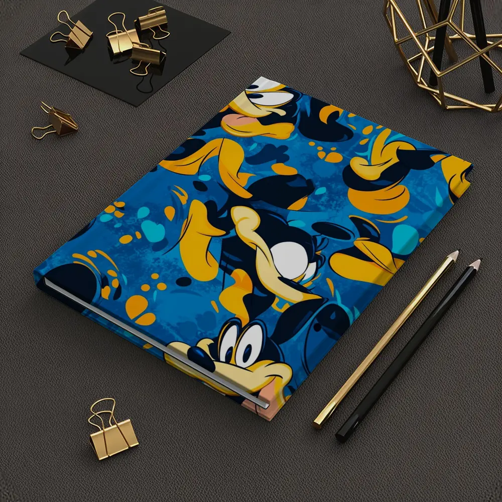 Goofy Character Pattern Blue Cartoon Background – Notebooks