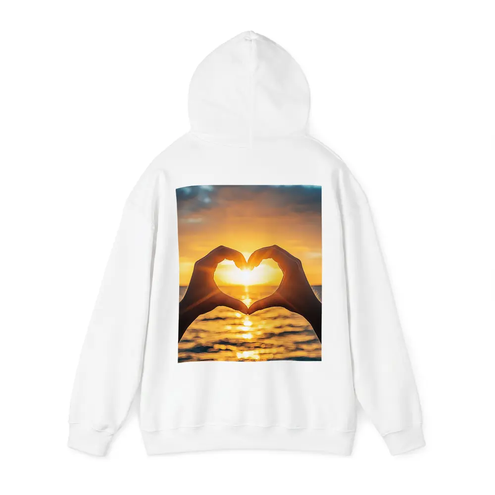 Heart Hands Silhouette Ocean Sunset Love – Hoodies