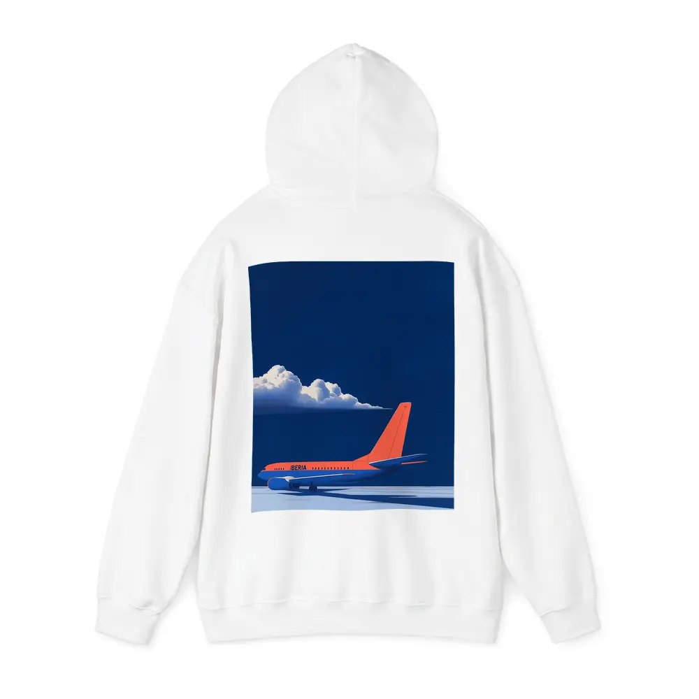 Iberia Airplane Blue Sky Minimalist Art – Hoodies