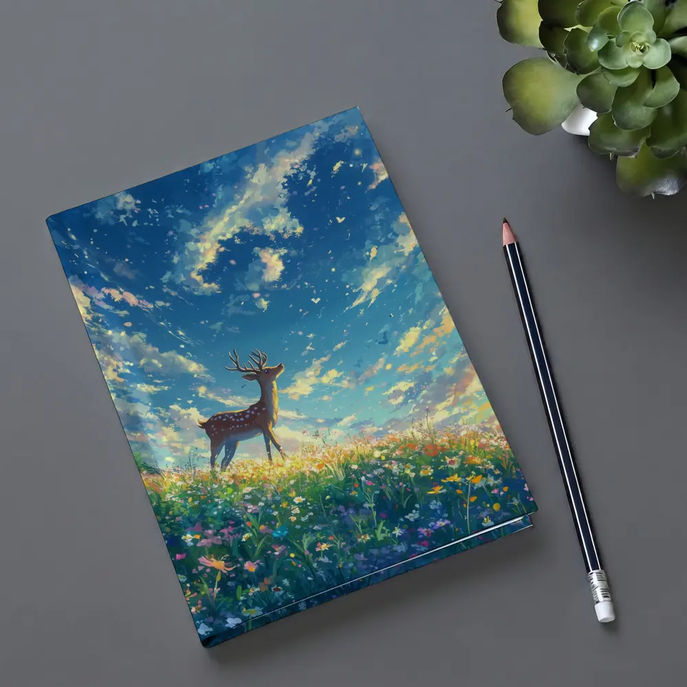 Spotted Deer on Wildflower Hill Anime Style – Notebooks