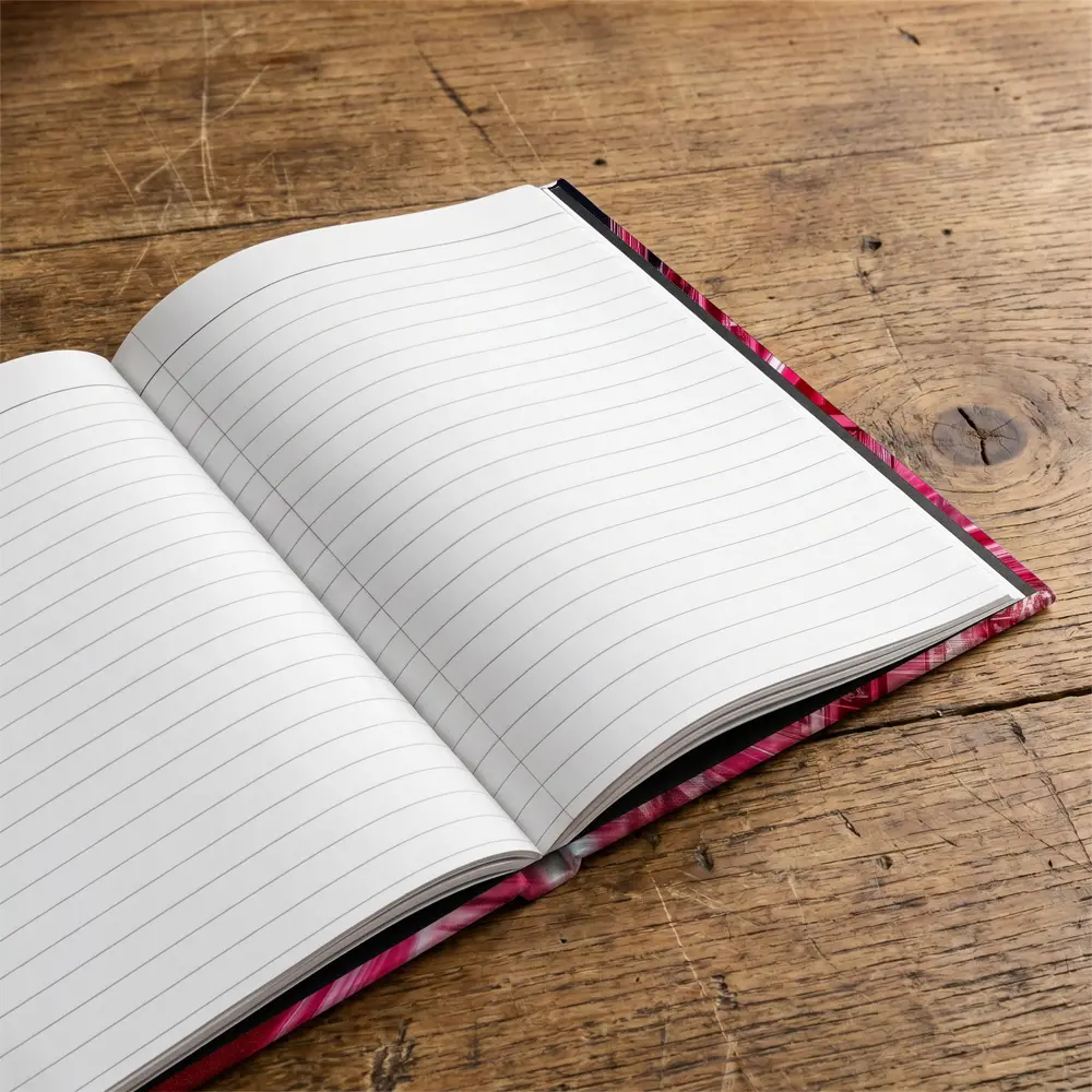 Neon Pink City Street Light Trails Night – Notebooks