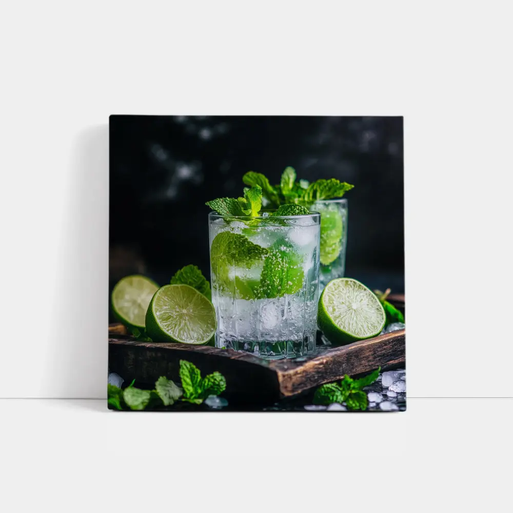 Mojito Cocktail With Lime And Mint – Wall Art