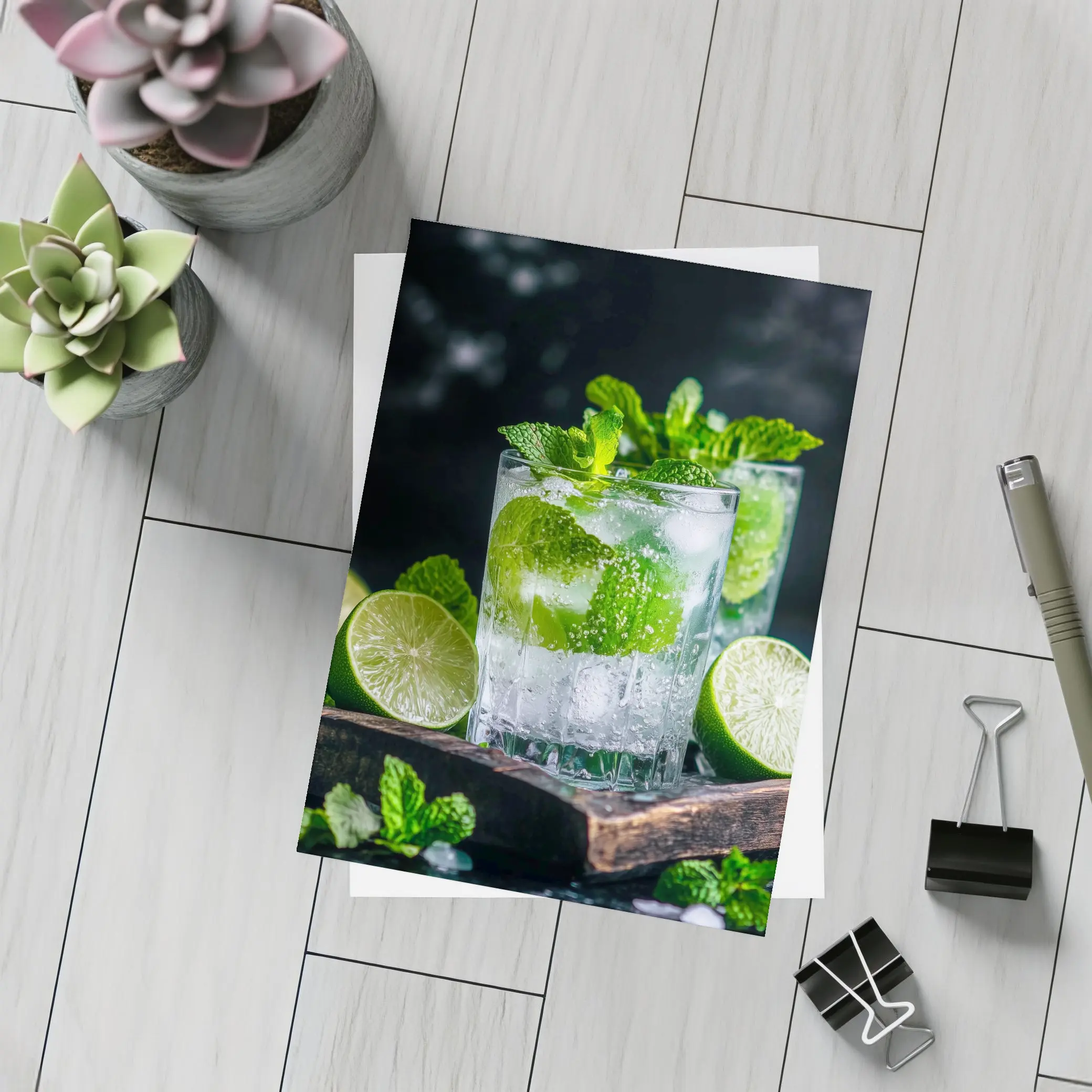 Mojito Cocktail With Lime And Mint – Postcards