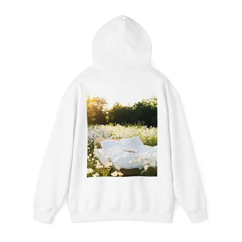 Cozy Bed In Sunny Daisy Field – Hoodies