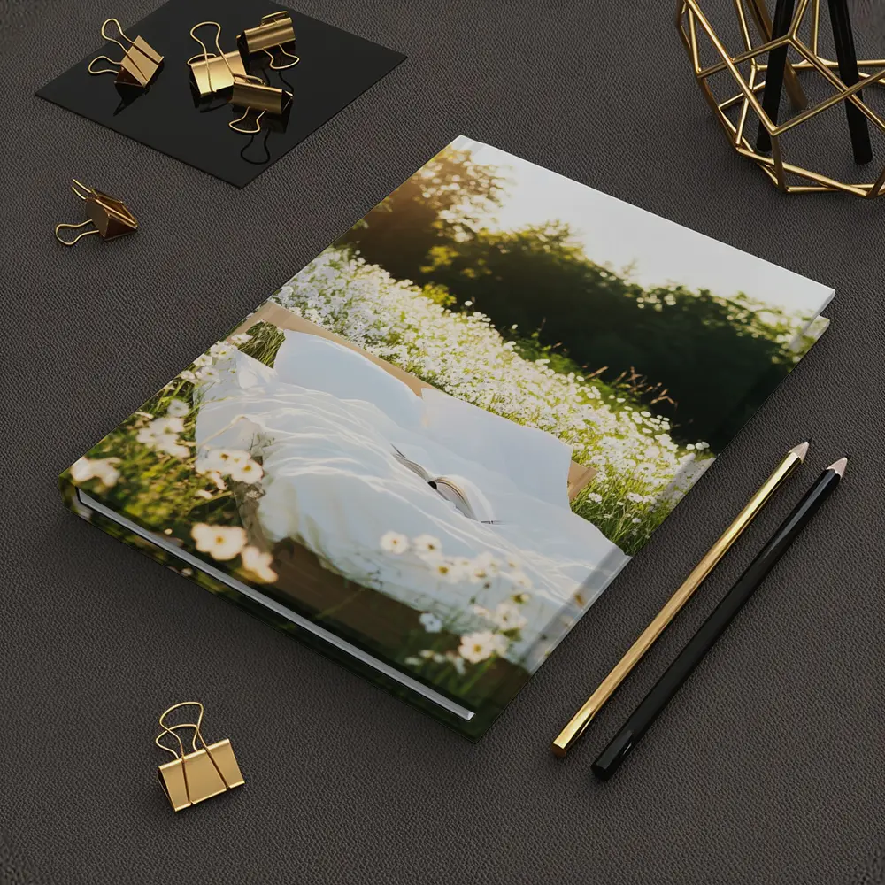 Cozy Bed In Sunny Daisy Field – Notebooks
