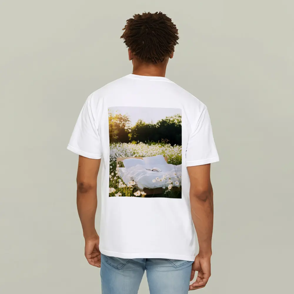 Cozy Bed In Sunny Daisy Field – T-Shirts