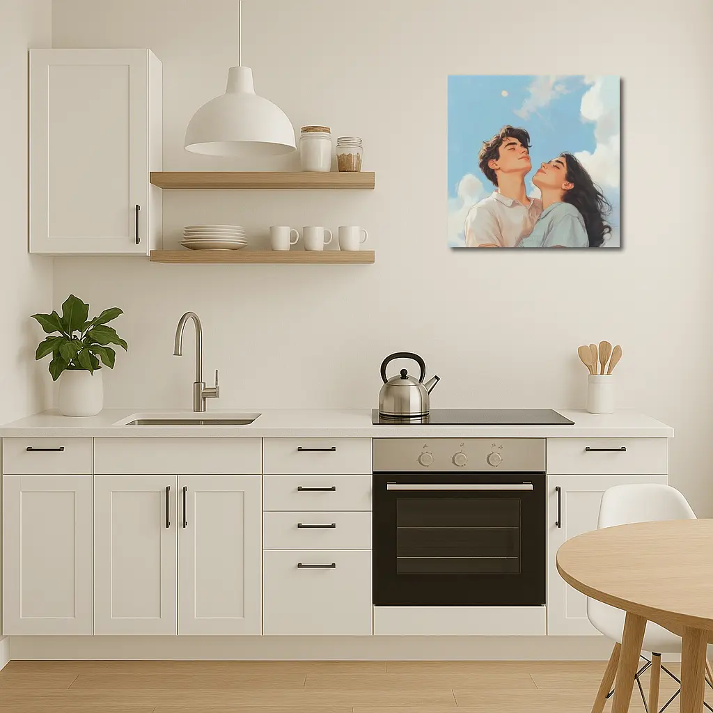 Couple Looking Up Blue Sky Art – Wall Art