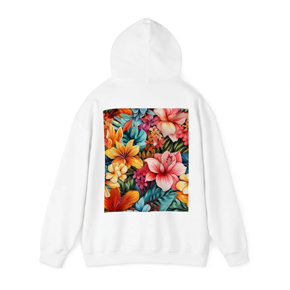 Tropical Hibiscus Floral Pattern Colorful Art – Hoodies