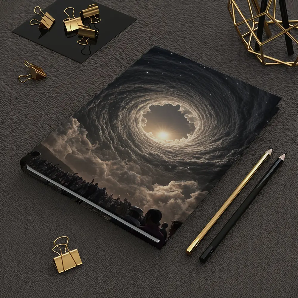 Cosmic Spiral Cloud Portal Crowd Sky – Notebooks