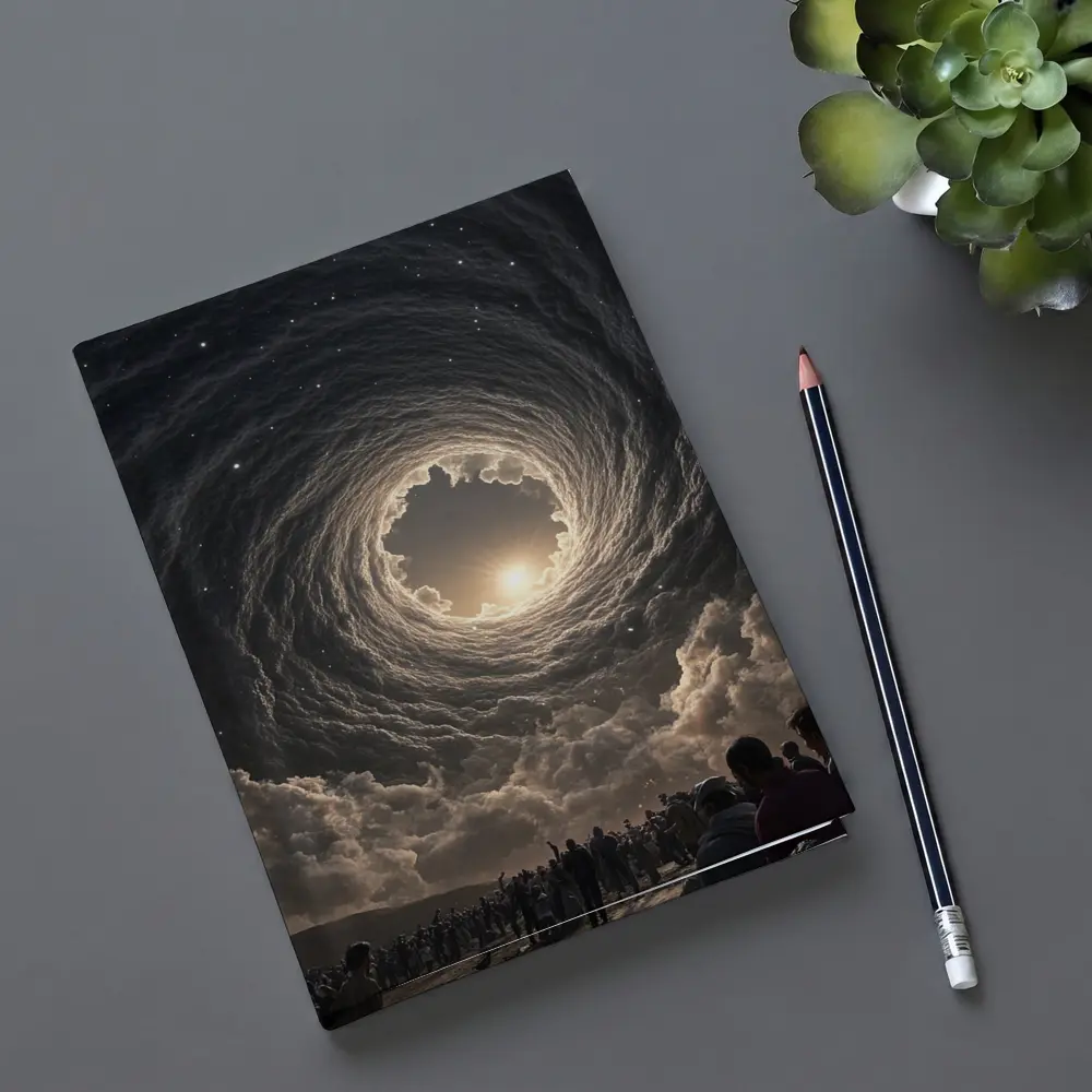 Cosmic Spiral Cloud Portal Crowd Sky – Notebooks