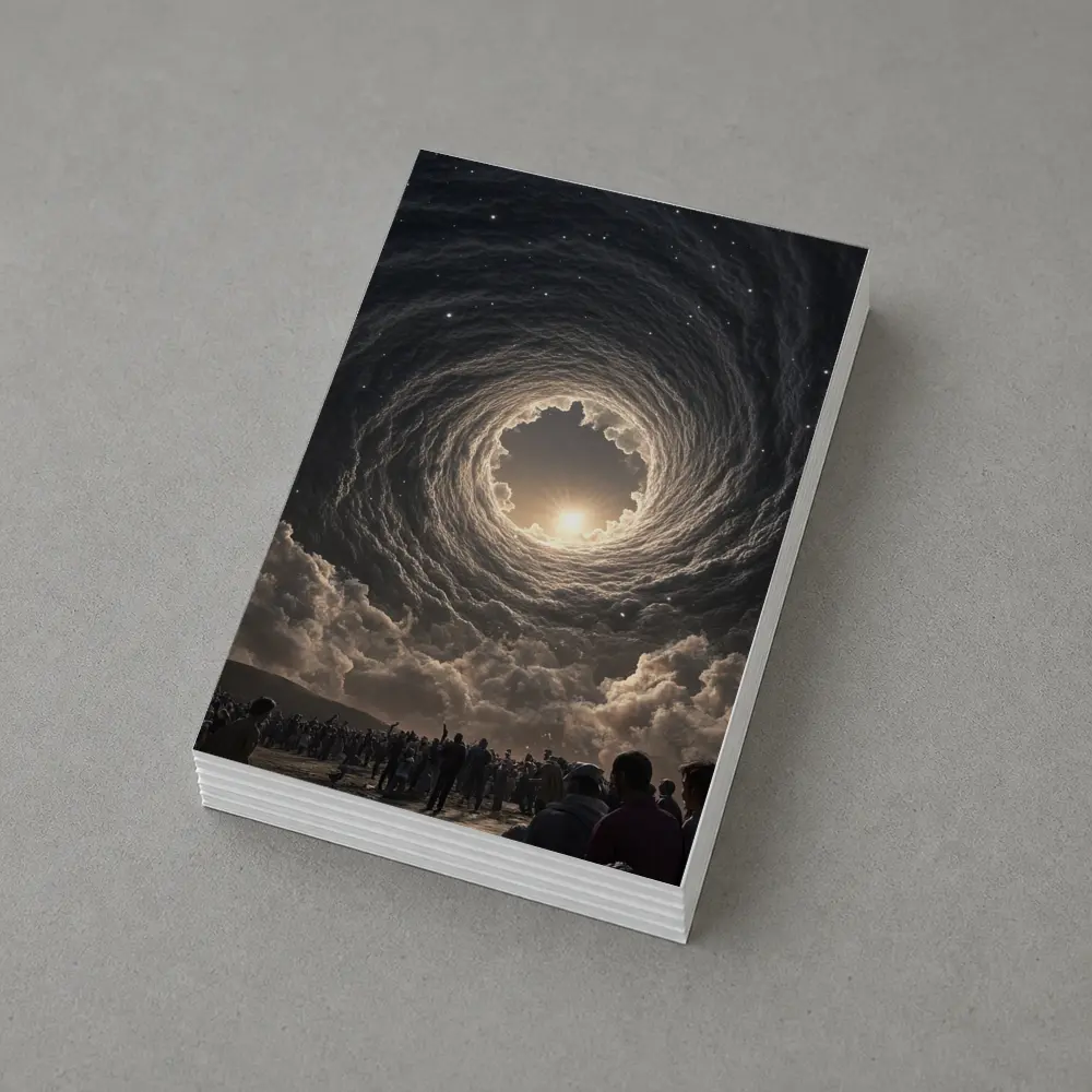 Cosmic Spiral Cloud Portal Crowd Sky – Postcards
