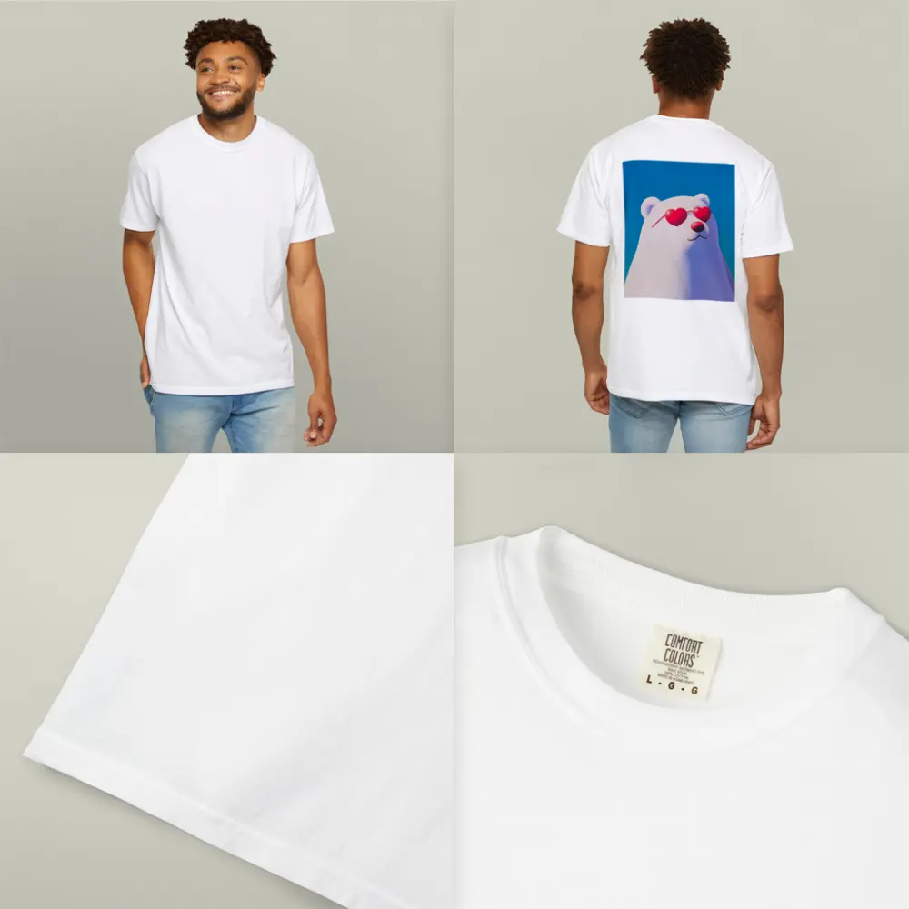 Polar Bear Heart Sunglasses Blue Sky – T-Shirts