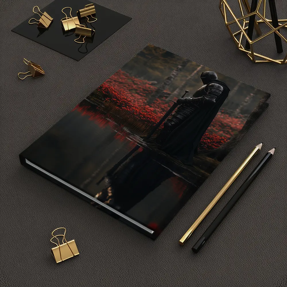 Dark Knight Reflecting By Red Forest – Notebooks