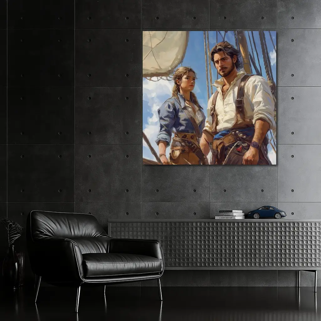 Pirates On Ship Oil Painting Art – Wall Art