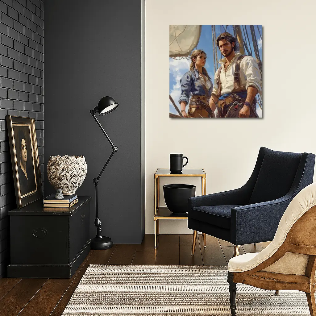 Pirates On Ship Oil Painting Art – Wall Art