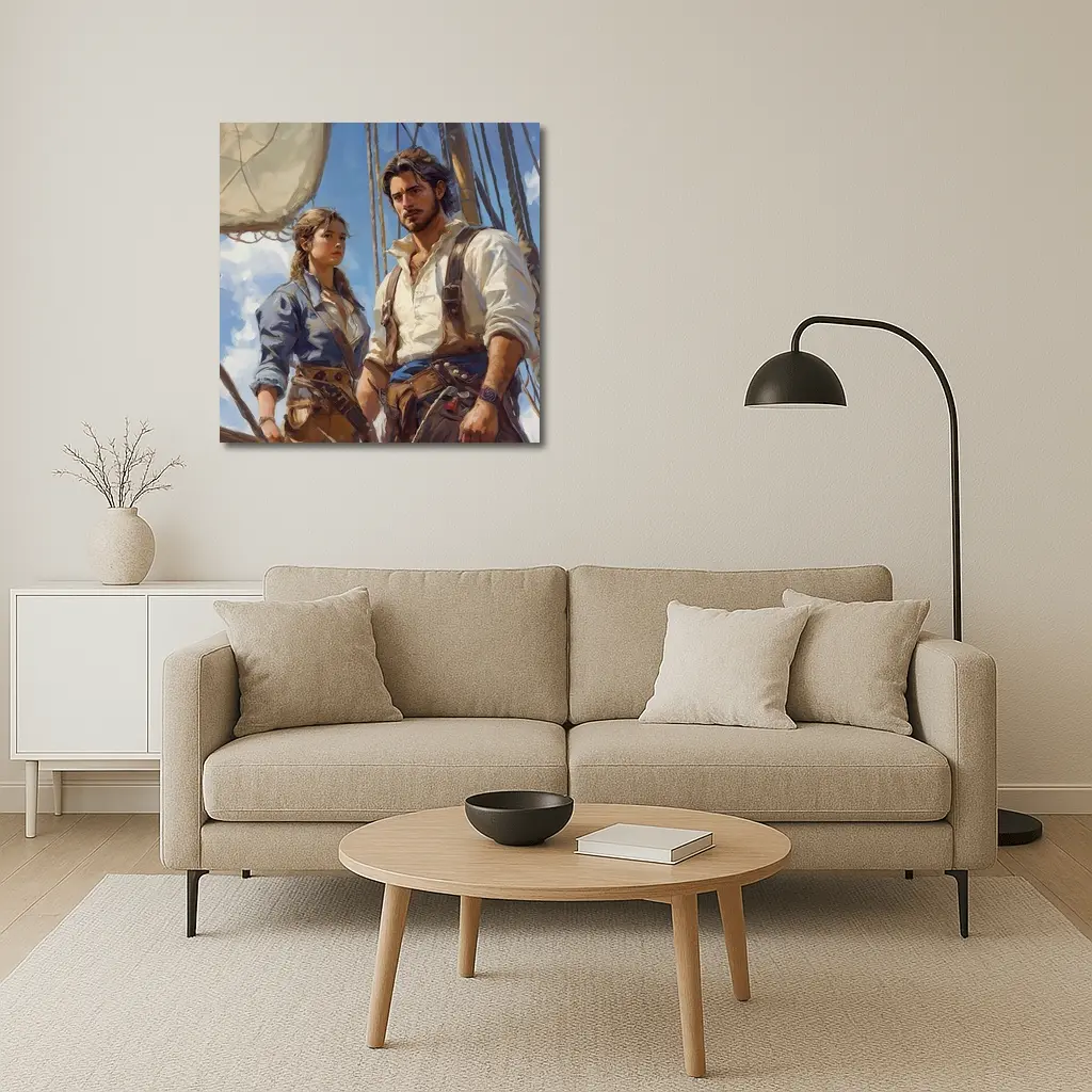 Pirates On Ship Oil Painting Art – Wall Art